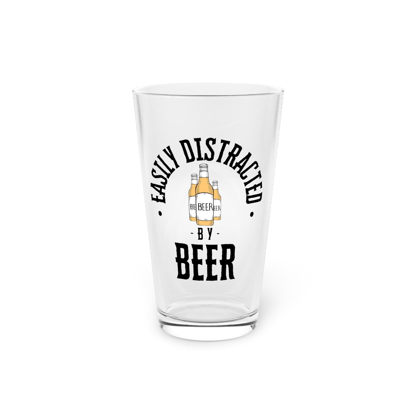 Just Bros Easily Distracted by Beer 16oz Pint Glass